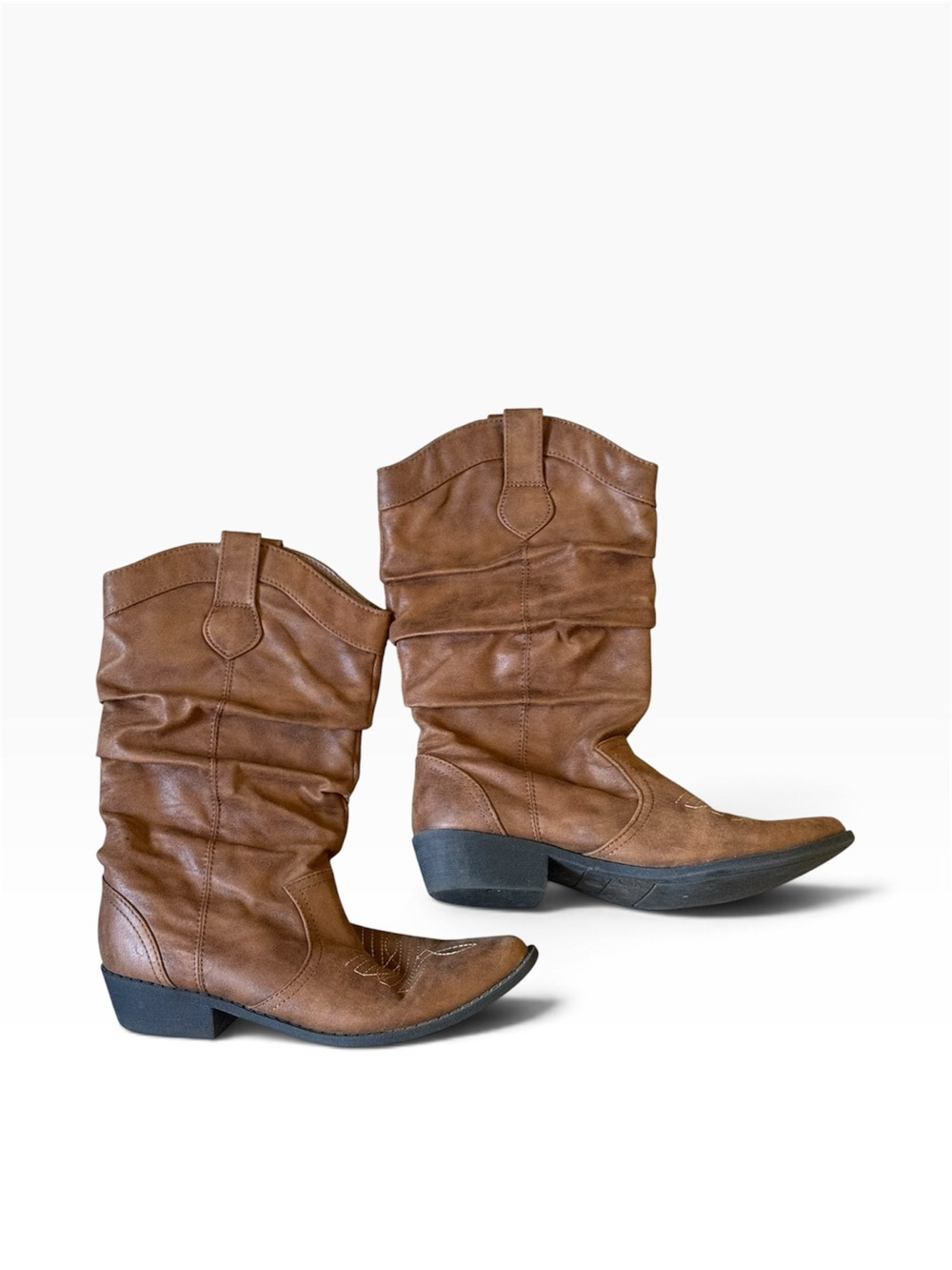 Sonoma Slouchy Cowboy Heeled Boots - Brown
